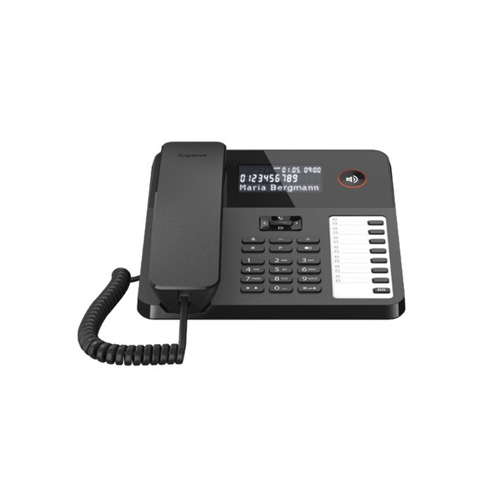 GIGASET DESK 600 (NERO) - TELEFONO CORDED - COMPATIBILE CENTRALINI TELEFONICI E APPARECCHI ACUSTICI SIEDESK600BK