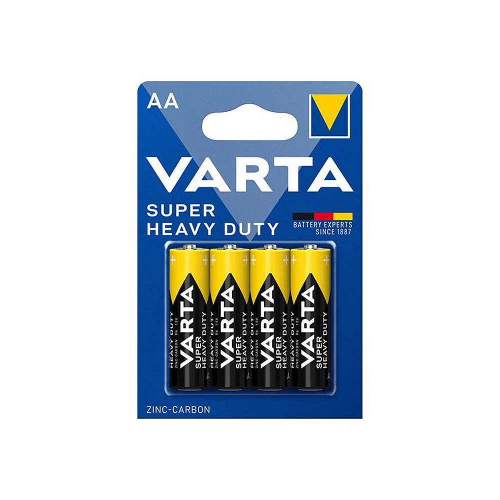 VARTA BLISTER 4 BATTERIE STILO AA - ZINCO CARBONE - MASTER CARTON DA 12 PZ VARSUPERLIFE-AA