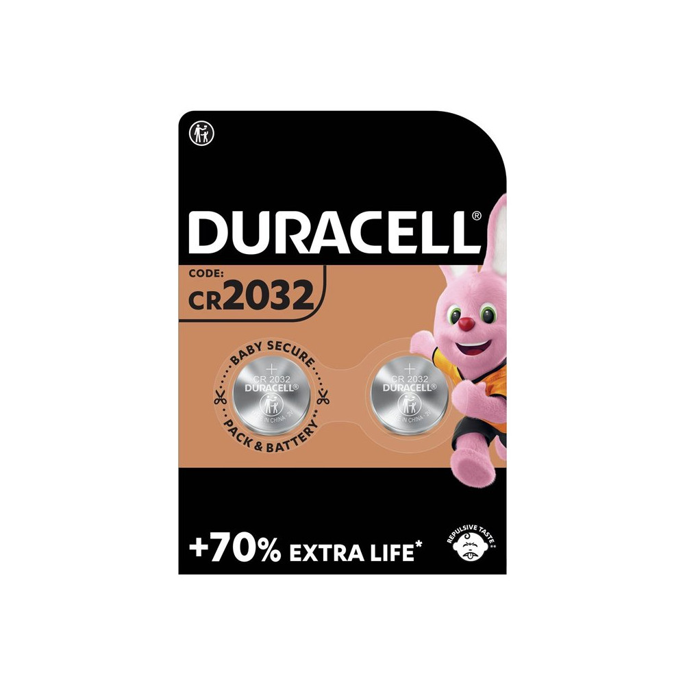 DURACELL CR2032 BLISTER 2 BATTERIE - master carton da 10 blister DURCR2032