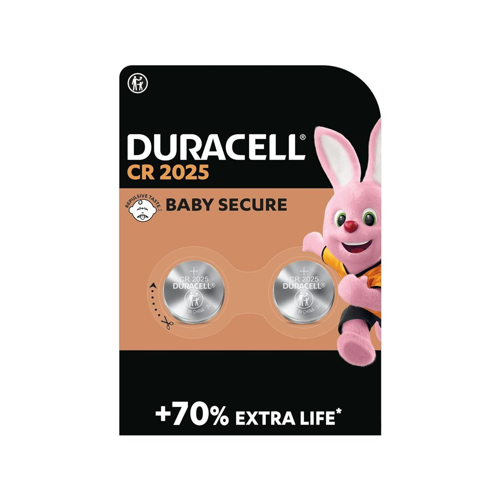 DURACELL CR2025 - BATTERIA A MONETA AL LITIO - master carton da 10 blister DURCR2025