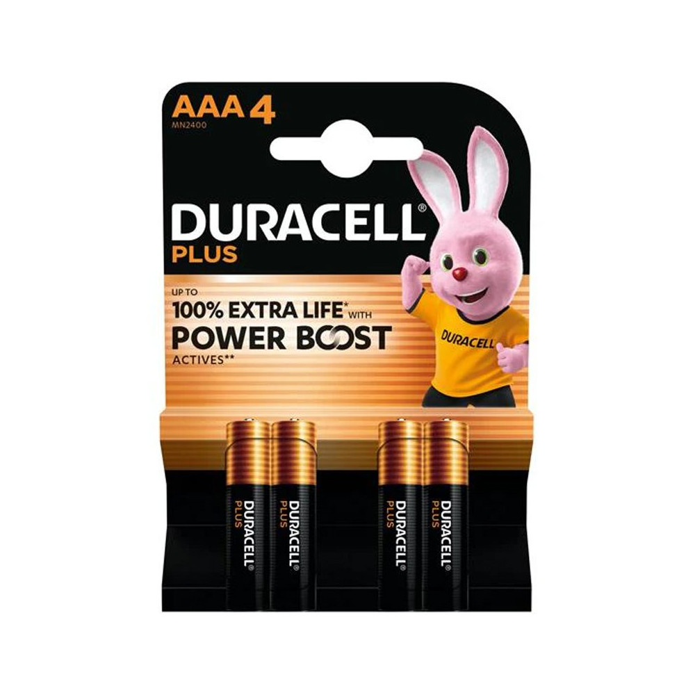 DURACELL PLUSPOWER BOOST (MN2400P) - BLISTER 4 BATTERIE MINISTILO AAA (MASTER CARTON 10 BLISTER) DURMN2400P