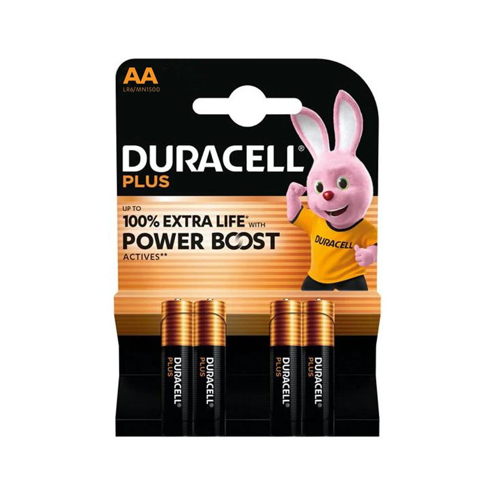 DURACELL PLUSPOWER BOOST (MN1500P) - BLISTER 4 BATTERIE STILO AA (MASTER CARTON 20 BLISTER) DURMN1500P