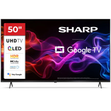 SHARP 50HP5265E - 50"" GOOGLE TV QLED 4K -  FRAMELESS - DOLBY AUDIO / VISION - CHROMECAST - BLACK - IT SHA50HP5265E