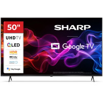 SHARP 50HP5265E - 50"" GOOGLE TV QLED 4K -  FRAMELESS - DOLBY AUDIO / VISION - CHROMECAST - BLACK - IT SHA50HP5265E