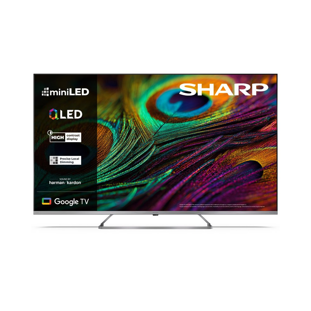 SHARP 55JP7265E - 55"" GOOGLE TV MINILED QLED 4K -  FRAMELESS - HARMAN / KARDON - AUDIO DOLBY DIGITAL+ / DTS HD - CHROMECAST - S