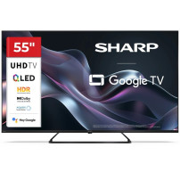 SHARP 55HP6265E - 55"" GOOGLE TV QLED 4K - FRAMELESS - HDR - AUDIO HARMAN KARDON - IT - PIEDE CENTRALE SHA55HP6265E
