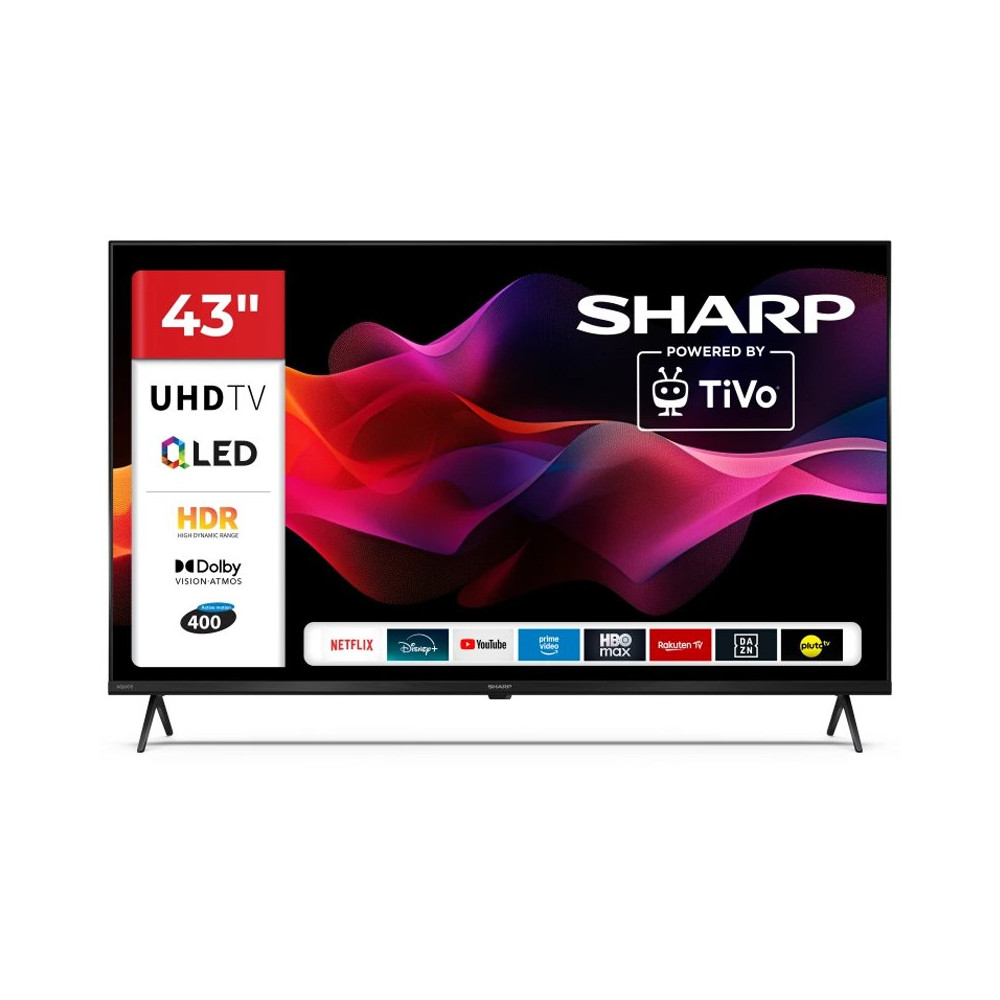 SHARP 43HM5245E - 43"" SMART TV QLED 4K - FRAMELESS - HDR - AUDIO HARMAN KARDON - IT SHA43HM5245E