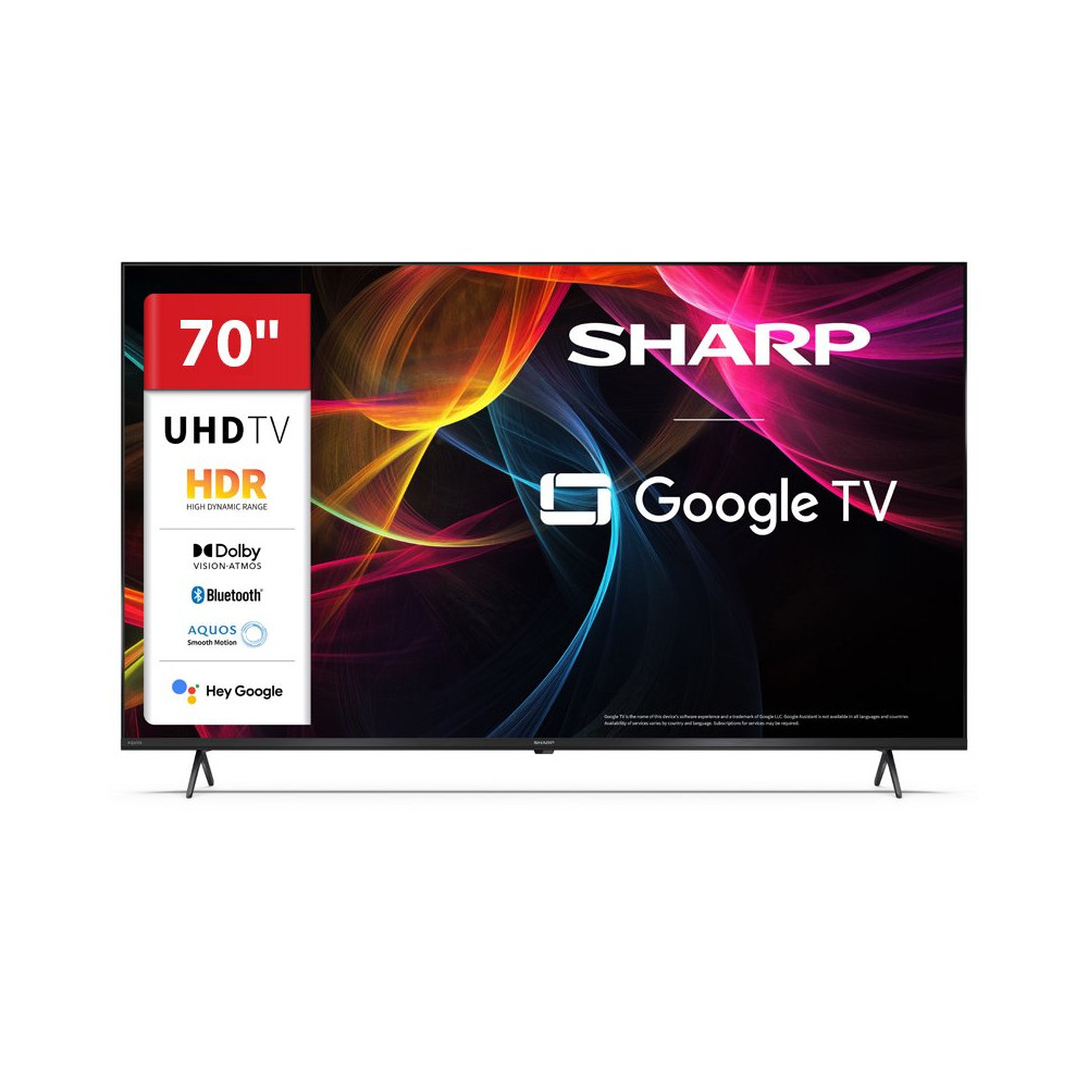SHARP 70HL4265E - 70"" GOOGLE TV 4K LED - FRAMELESS - TV SAT CERTIFICATO - HDR - AUDIO HARMAN KARDON - BLACK - IT SHA70HL4265E