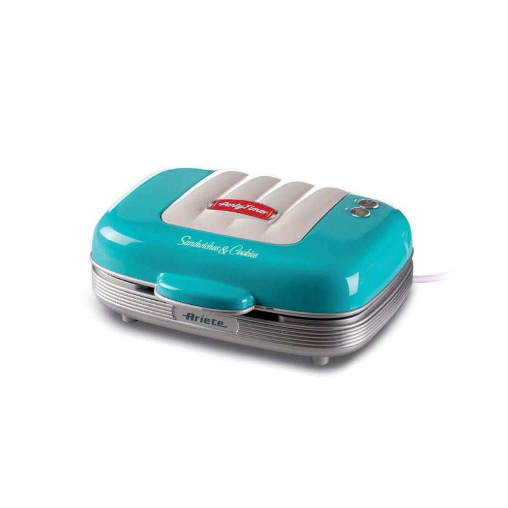 ARIETE SANDWICHES & COOKIES AZZURRO (PARTY TIME) (1972/01) - PIASTRA ELETTRICA MULTIFUNZIONE - 700W ARI1972