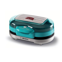 ARIETE HAMBURGER MAKER (CELESTE) (PARTY TIME) (0205/01) - GRIGLIA ELETTRICA DA TAVOLO - DOPPIA PIASTRA - 1200W ARI0205/01