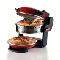 ARIETE FORNO PIZZA ROSSO (0927/00) -  2 PIASTRE IN PIETRA REFRATTARIA - 2 PIZZE CONTEMPORANEAMENTE - 5 LIVELLI COTTURA - 2300W A