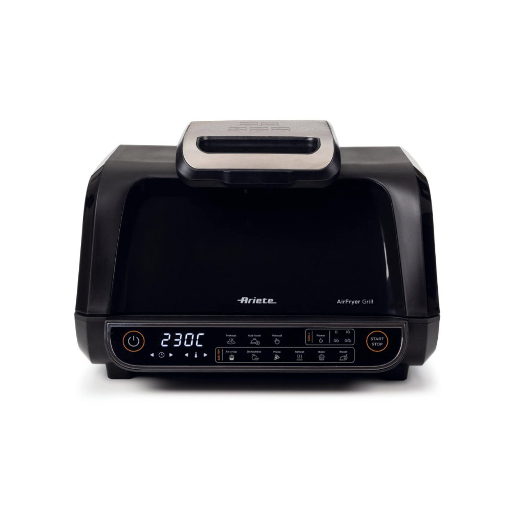 ARIETE AIR FRYER GRILL 2IN1 (4635/00) - FRIGGITRICE AD ARIA + GRIGLIA / BISTECCHIERA - 8L - TOUCH CONTROL - 8 PROGRAMMI COTTURA 