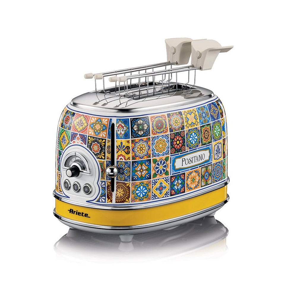 ARIETE TOASTER POSITANO EDITION (155) - TOSTAPANE ELETTRICO IN METALLO - 6 LIVELLI DORATURA - ESPULSIONE AUTOMATICA - 2 FETTE -8