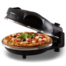 ARIETE FORNO PIZZA NERO (0917/00) -  PIASTRA IN PIETRA REFRATTARIA - 5 LIVELLI COTTURA - 1200W ARI917/00