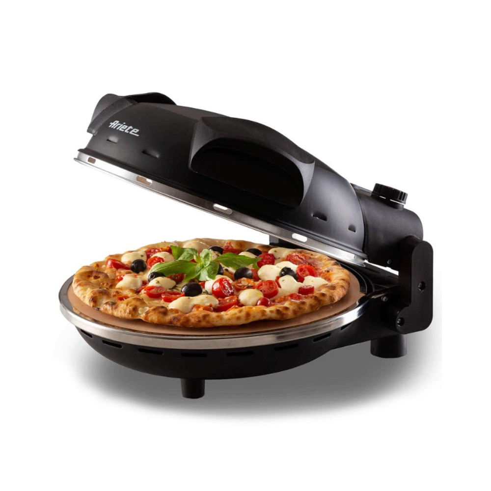 ARIETE FORNO PIZZA NERO (0917/00) -  PIASTRA IN PIETRA REFRATTARIA - 5 LIVELLI COTTURA - 1200W ARI917/00