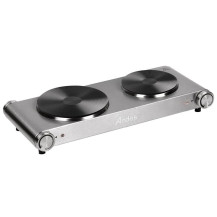 ARDES HOBINOX DUO (ARFOEL02) - FORNELLO ELETTRICO 2 PIASTRE 18-15CM 1500/1000W ARDARFOEL02