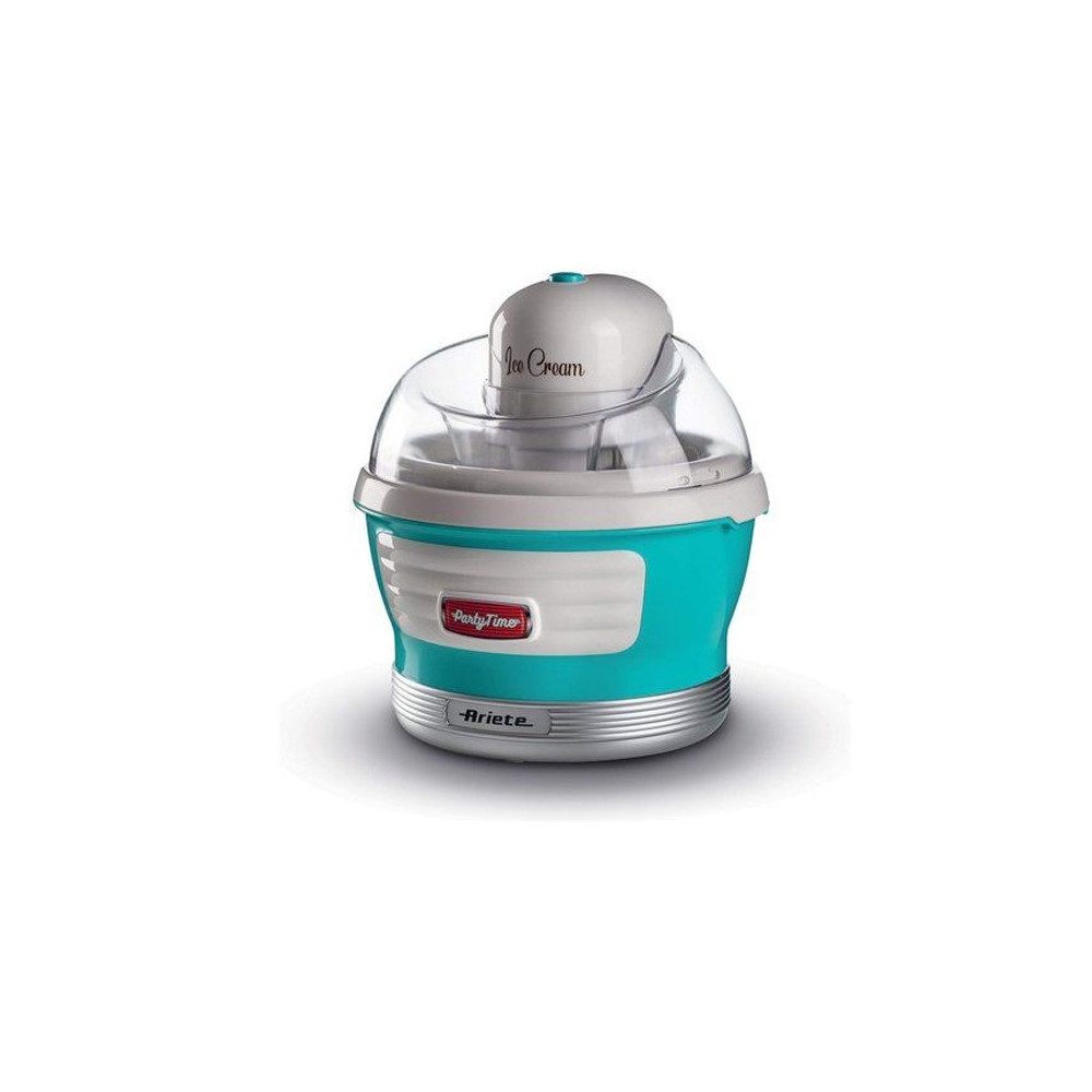 ARIETE ICE CREAM MAKER PARTY TIME (0643/01) - GELATIERA - CESTELLO REFRIGERANTE DOPPIO ISOLAMENTO - 12W - CELESTE ARI643