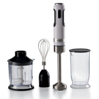 ARIETE MODERNA BIANCO (602/01) - FRULLATORE AD IMMERSIONE CON BICCHIERE, TRITATUTTO E FRUSTA - TASTO TURBO - 1000W ARI0602/01