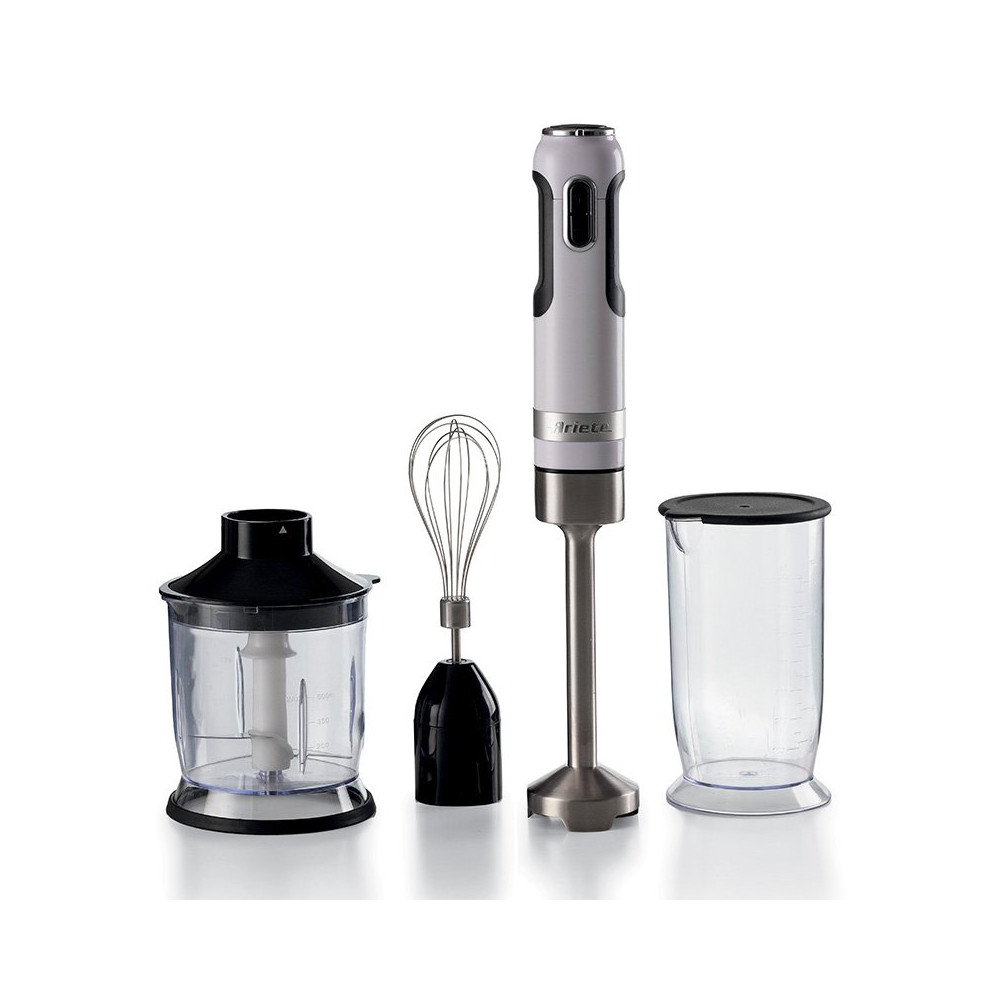 ARIETE MODERNA BIANCO (602/01) - FRULLATORE AD IMMERSIONE CON BICCHIERE, TRITATUTTO E FRUSTA - TASTO TURBO - 1000W ARI0602/01
