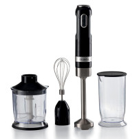 ARIETE MODERNA NERO (602/02) - FRULLATORE AD IMMERSIONE CON BICCHIERE, TRITATUTTO E FRUSTA - TASTO TURBO - 1000W ARI0602/02