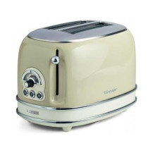 ARIETE TOASTER VINTAGE BEIGE (0155/03) - TOSTAPANE ELETTRICO IN METALLO - 6 LIVELLI DORATURA - ESPULSIONE AUTOMATICA - 810W ARI1