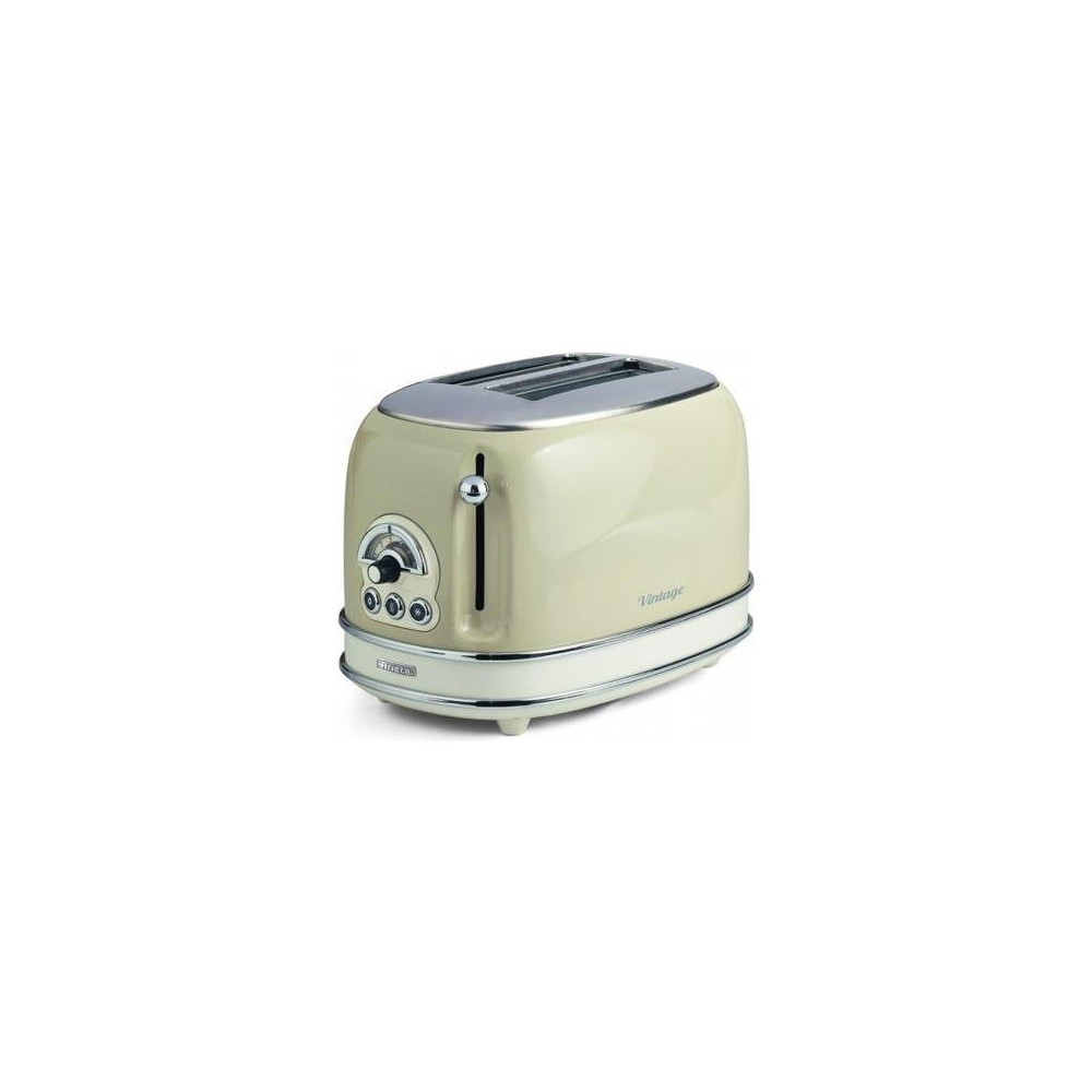 ARIETE TOASTER VINTAGE BEIGE (0155/03) - TOSTAPANE ELETTRICO IN METALLO - 6 LIVELLI DORATURA - ESPULSIONE AUTOMATICA - 810W ARI1
