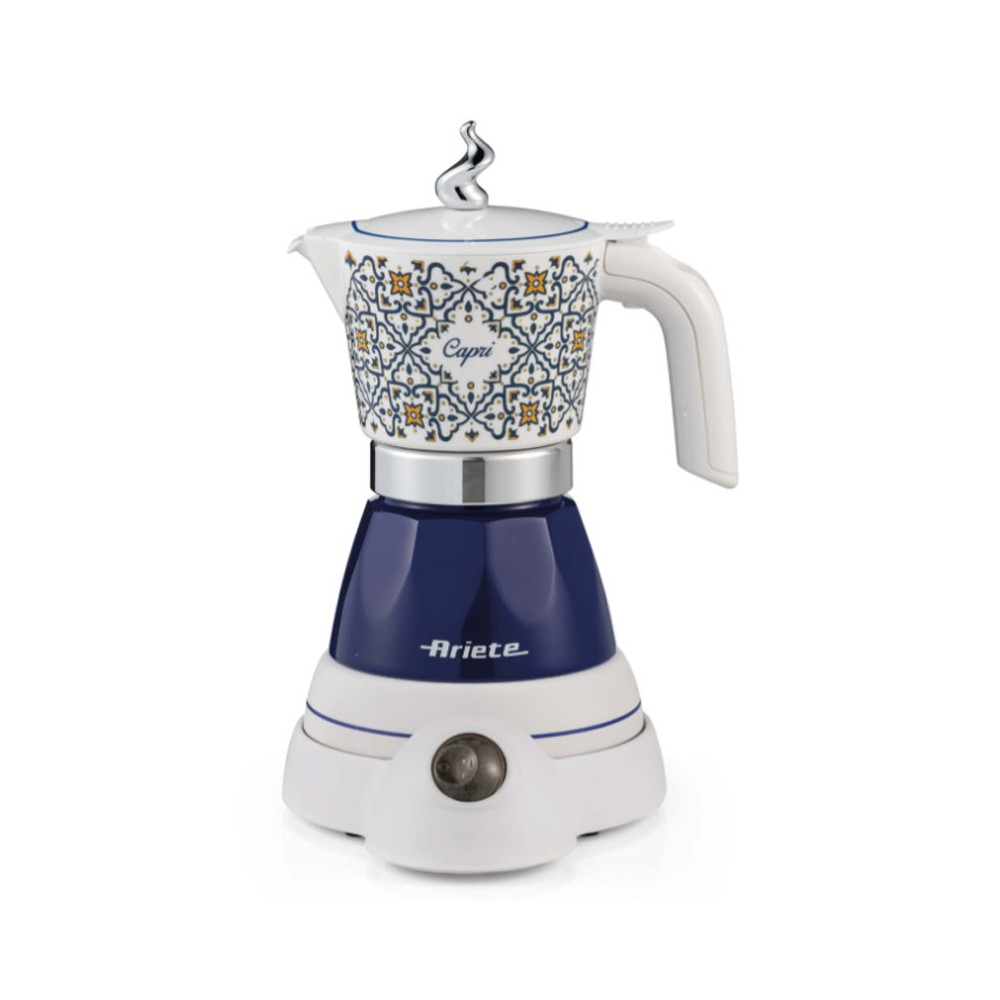 ARIETE MOKA AROMA CAPRI (1358/1C) - MOKA ELETTRICA PER POLVERE DI CAFFÈ 2/4 TAZZE ARI1358CA