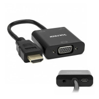 VULTECH SN21707 - ADATTATORE HDMI MASCHIO VGA FEMMINA CON AUDIO VULSN21707