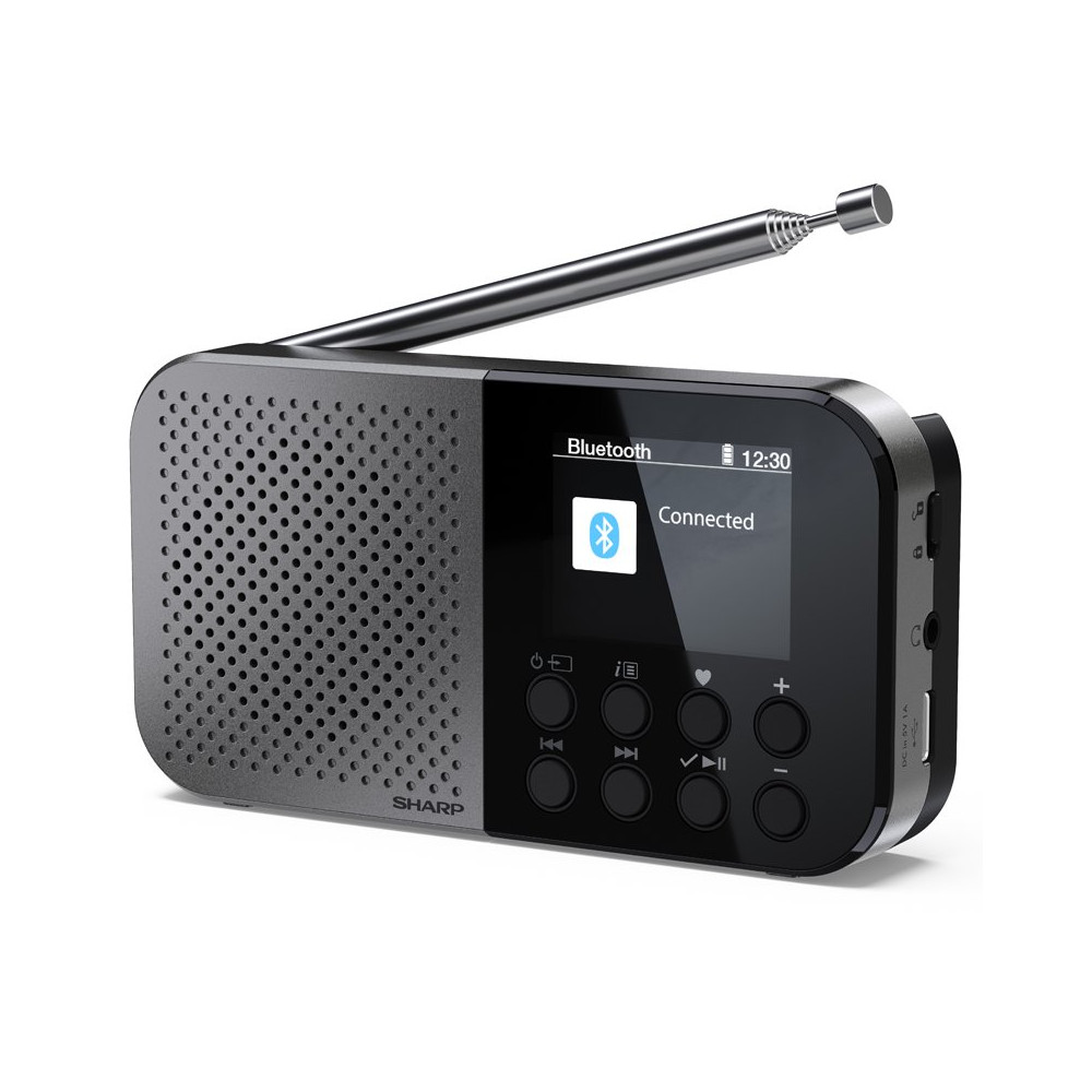 SHARP DR-P520(GY) - RADIO DIGITALE PORTATILE - DAB/DAB+ - LCD MONOCROMATICO - BLUETOOTH 5.0 - GRAY SHADRP520GY