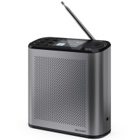 SHARP OSAKA DR-P530(GY) - RADIO DIGITALE PORTATILE - DAB/DAB+ - 2.4"""" SLIDE SHOW DISPLAY - BLUETOOTH 5.3 - STORM GREY SHADRP53