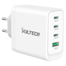 VULTECH CC100-3C1A - CARICATORE UNIVERSALE 3 PT USB-C + 1 PORTA USB-A GAN 100W VULCC100-3C1A