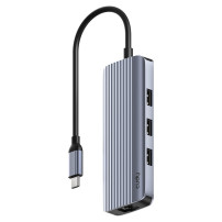 CUDY UH606 - HUB USB 6-IN-1 WITH GBE E 4K 60HZ HDMI CUDUH606