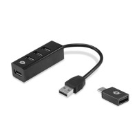 CONCEPTRONIC HUBBIES04B - HUB USB-A 4-PT USB-A 3.0 (ADATT. USB-C INCLUSO) CONHUBBIES04B
