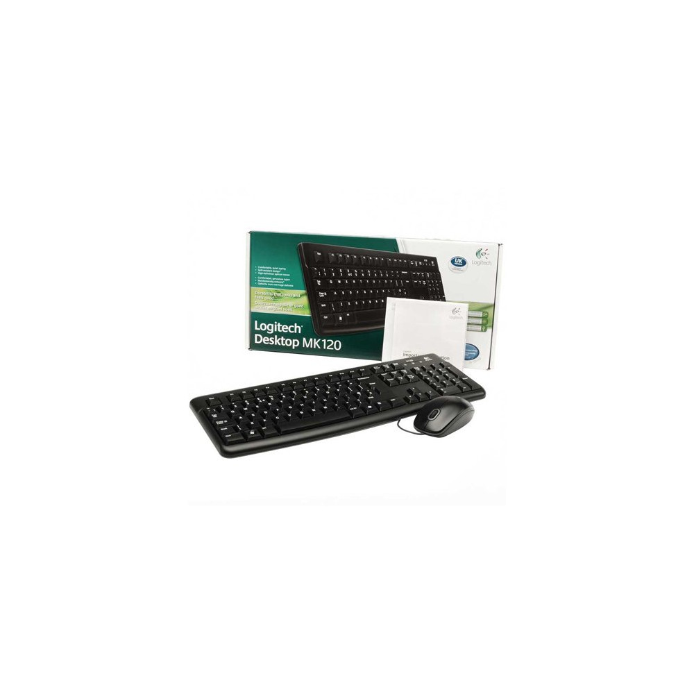 TASTIERA + MOUSE LOGITECH MK120 BLACK 920-002543 LOGMK120