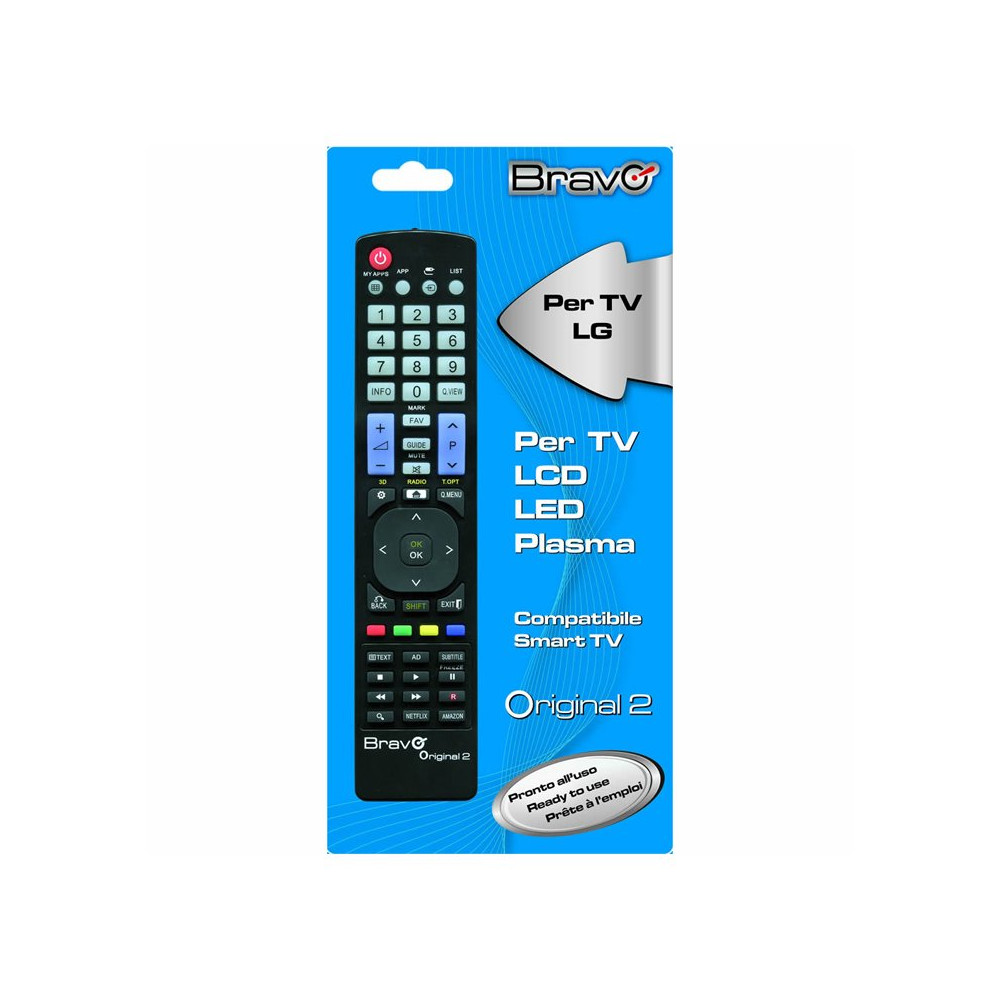 BRAVO ORIGINAL 2 (90202048) - TELECOMANDO COMPATIBILE FEDELMENTE RIPRODOTTO PER TV LG BRAORIGINAL2