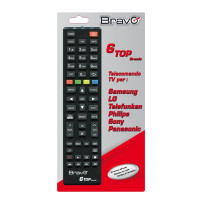 BRAVO 6 TOP BRANDS (90302247) - TELECOMANDO UNIVERSALE PER TV LG / PANASONIC / TELEFUNKEN / PHILIPS / SAMSUNG / SONY BRA6TOPBRAN