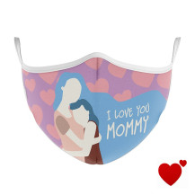 MASCHERINA ULTRA STYLE IN TNT DOPPIO STRATO - I LOVE YOU MOMMY MFEEL LOVEMOMMY