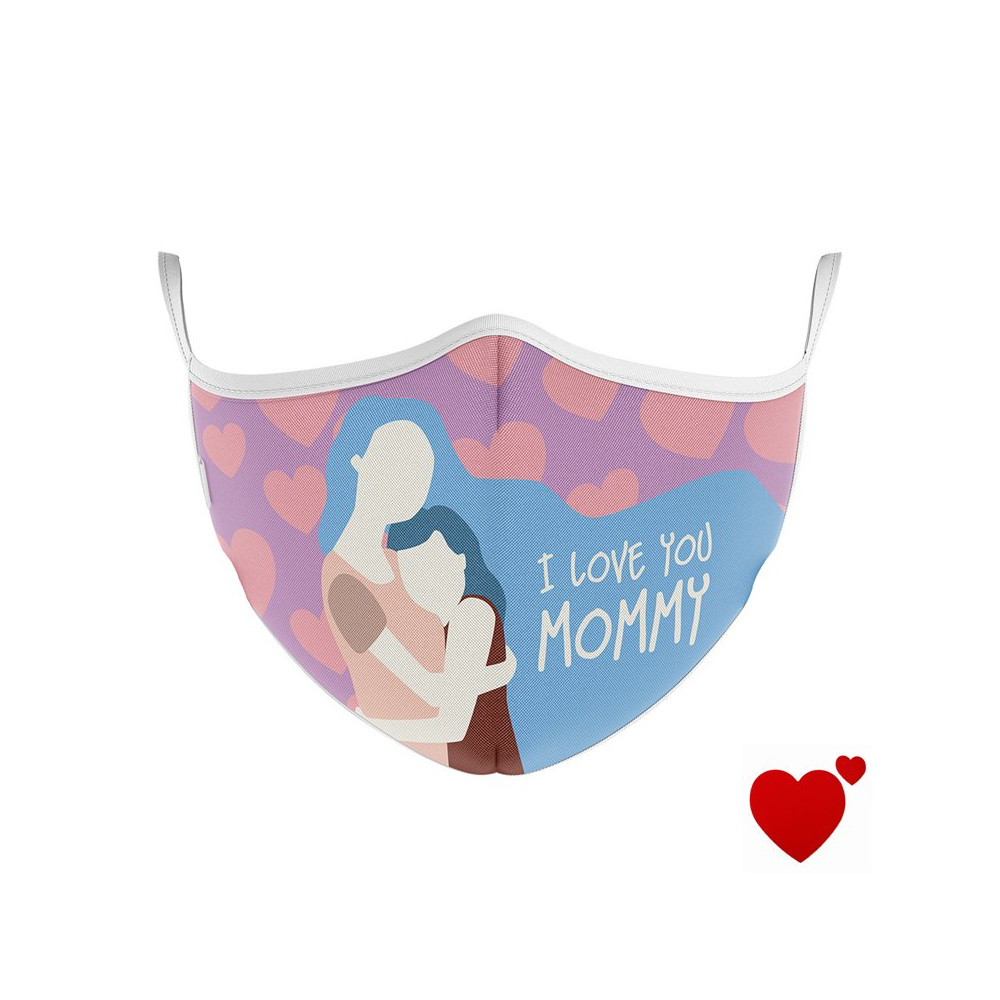 MASCHERINA ULTRA STYLE IN TNT DOPPIO STRATO - I LOVE YOU MOMMY MFEEL LOVEMOMMY
