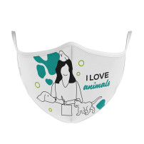 MASCHERINA ULTRA STYLE IN TNT DOPPIO STRATO - ILOVEANIMALS-L MFEEL