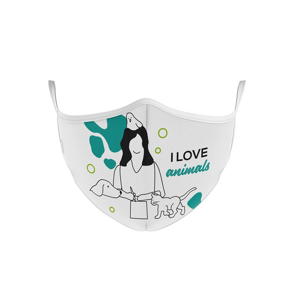 MASCHERINA ULTRA STYLE IN TNT DOPPIO STRATO - ILOVEANIMALS-L MFEEL