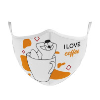 MASCHERINA ULTRA STYLE IN TNT DOPPIO STRATO - I LOVE COFFEE-M MFEEL ILOVECOFFEE-M