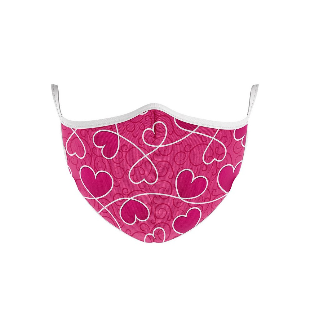MASCHERINA ULTRA STYLE IN TNT DOPPIO STRATO - HEARTS-M MFEEL