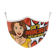MASCHERINA ULTRA STYLE IN TNT DOPPIO STRATO - INVINCIBLE MOM-L MFEEL INVINCIBLEMOM-L