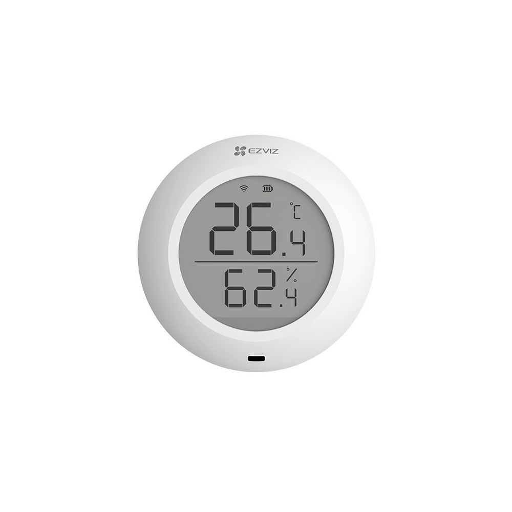 EZVIZ T51C - SENSORE SMART DI TEMPERATURA ED UMIDITA'' - PROTOCOLLO ZIGBEE - WIFI - DISPLAY LCD - DA APPOGGIO O DA MURO EZVCST51