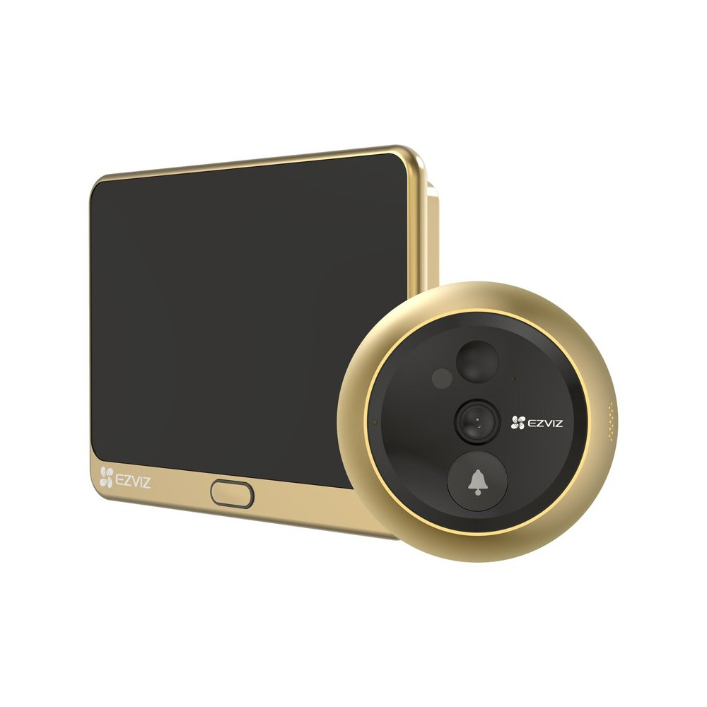 EZVIZ DP2C (ORO) - VIDEOSPIONCINO WIRELESS FHD - DISPLAY 4.3"" - SENSORE INFRAROSSI PIR - AUDIO E VIDEO BIDIREZIONALE EZVCSDP2C-