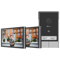 EZVIZ HP7 2-FAMILY KIT - VIDEOCITOFONO BIFAMILIARE - 2 SCHERMI TOUCH 7"" 2K - CONTROLLO REMOTO - RILEVAMENTO MOVIMENTO - AUDIO B