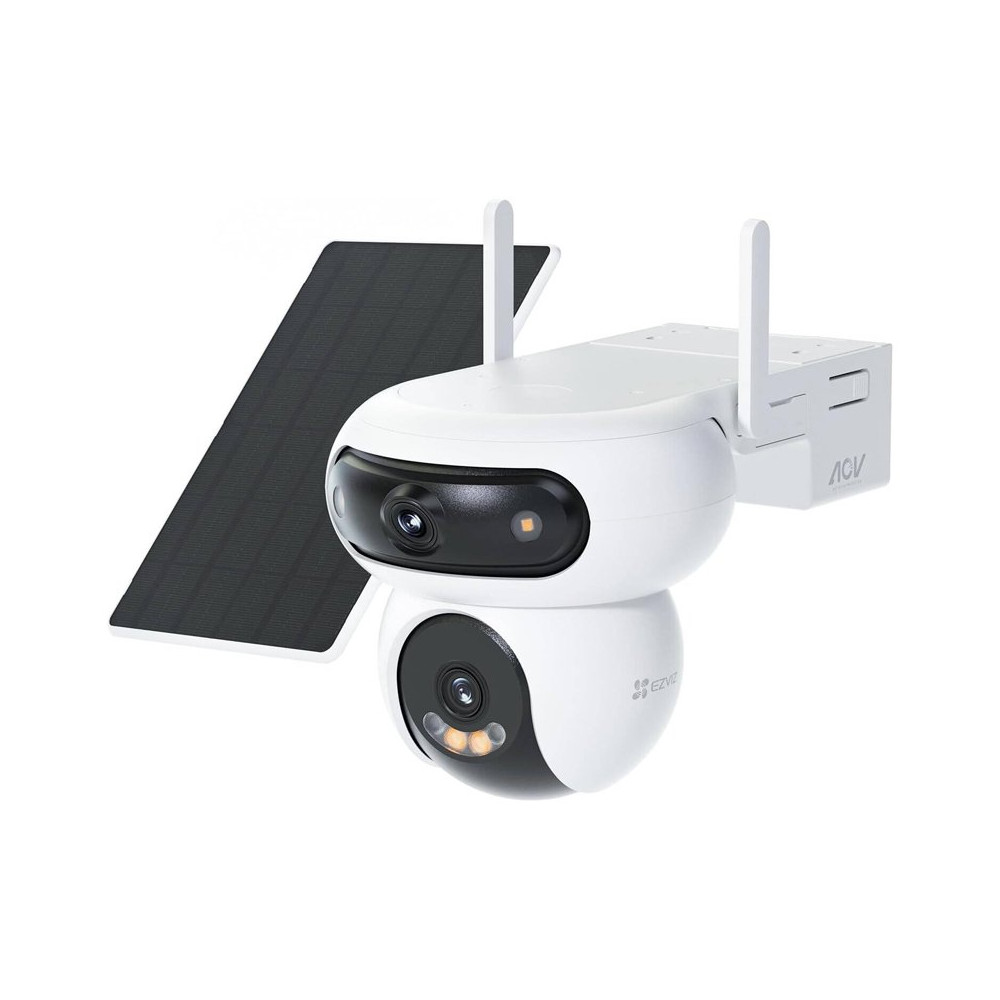 EZVIZ KIT HB90X DUAL 4G - TELECAMERA MOTORIZZATA DA ESTERNO A BATTERIA - WIFI + 4G + SOLAR PANEL- DOPPIO OBIETTIVO 2K+ - COLOR N