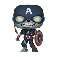 FUNKO POP ZOMBIE CAPTAIN AMERICA (BOBBLE HEAD) (57375) - WHAT IF - MARVEL - NUM. 941 FUN57375