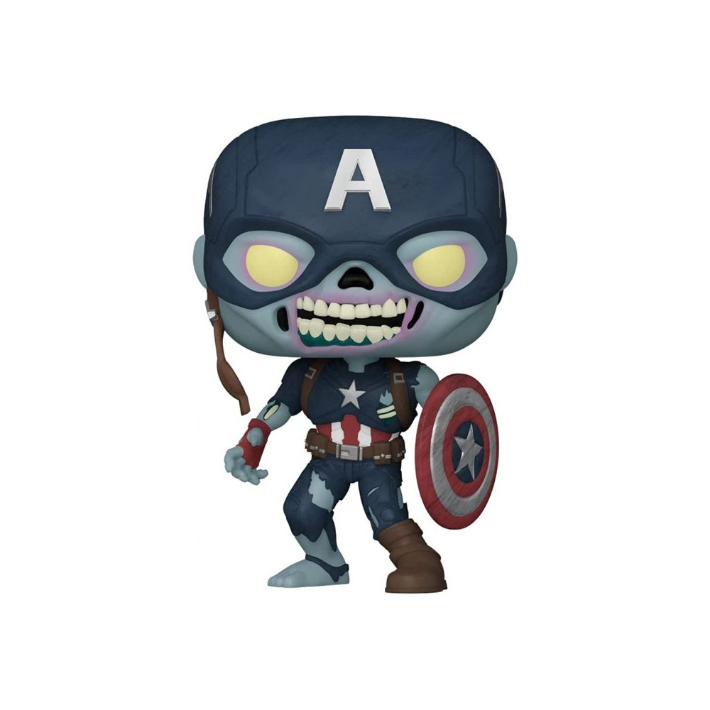 FUNKO POP ZOMBIE CAPTAIN AMERICA (BOBBLE HEAD) (57375) - WHAT IF - MARVEL - NUM. 941 FUN57375