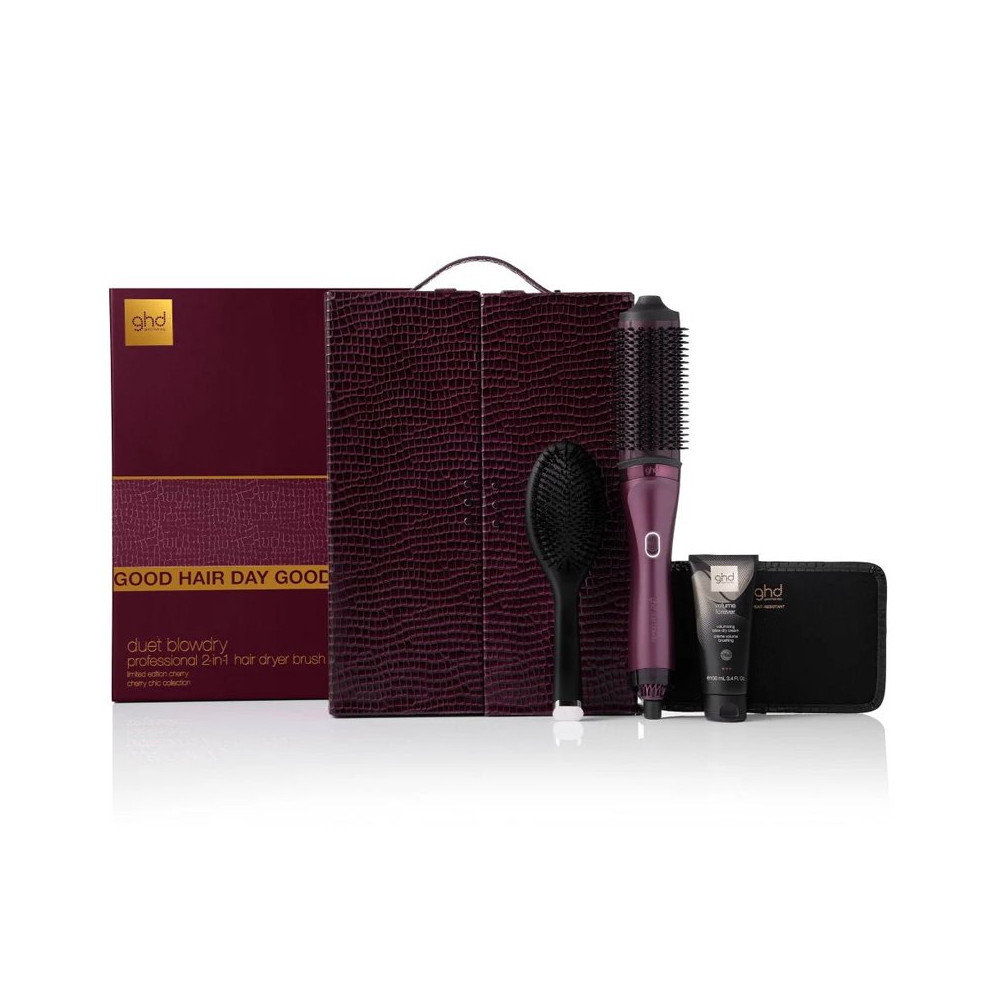 GHD DUET BLOWDRY PROFESSIONAL 2 IN 1 HAIR DRYER+BRUSH CHERRY RED LIMITED EDITION GHDDUETBLOWDRY